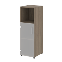 Шкаф средний узкий левый (1 низкий фасад стекло) Yalta LT.SU-2.2 L/R вяз благородный